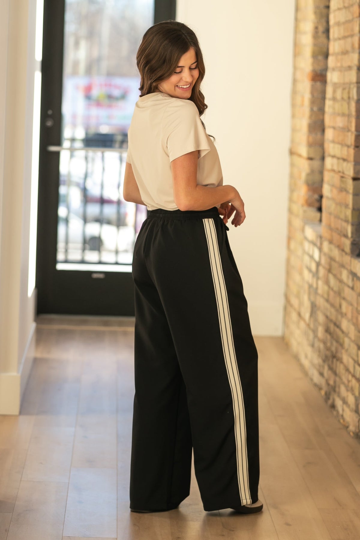 Wide Leg Track Pants