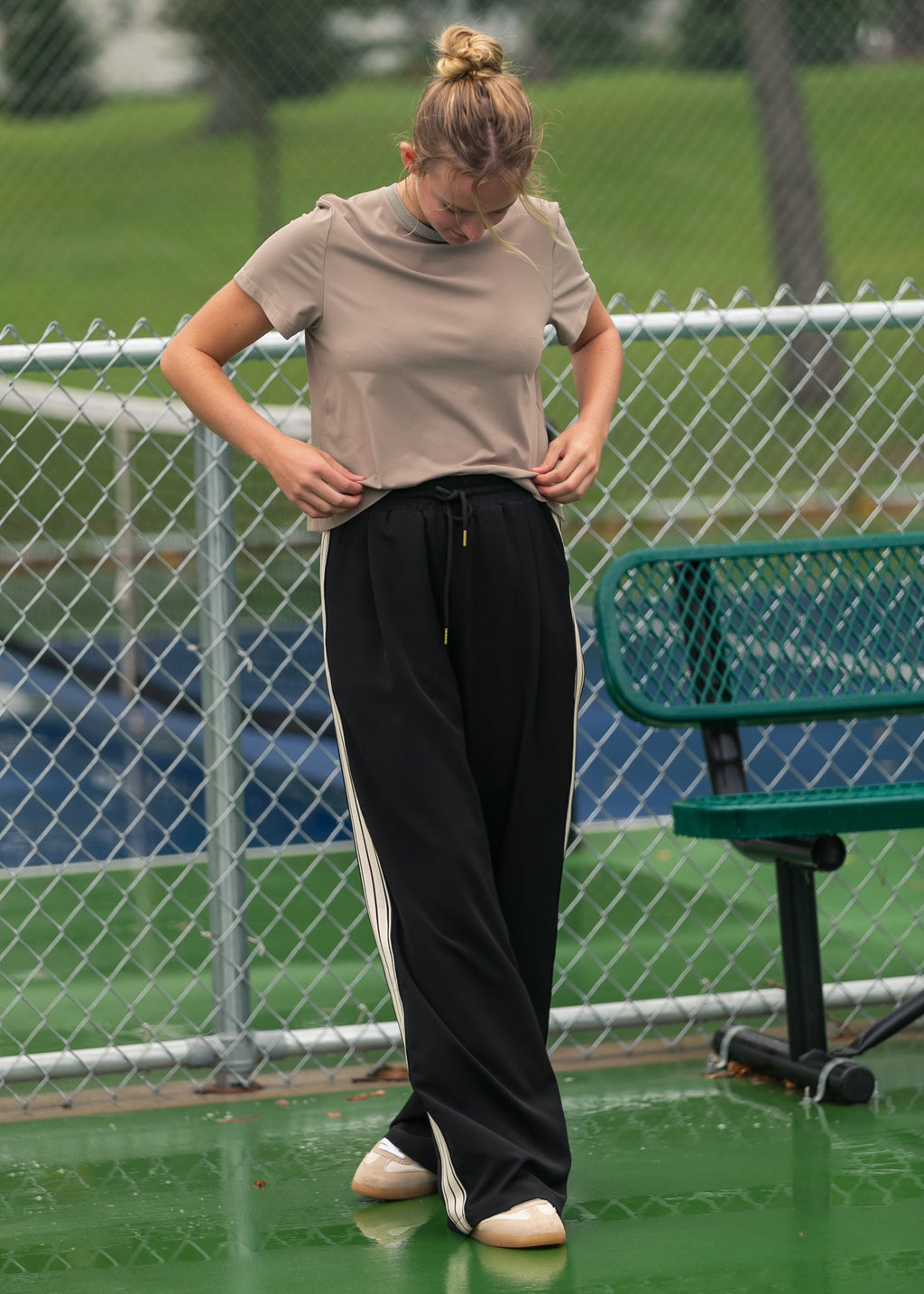 Wide Leg Track Pants