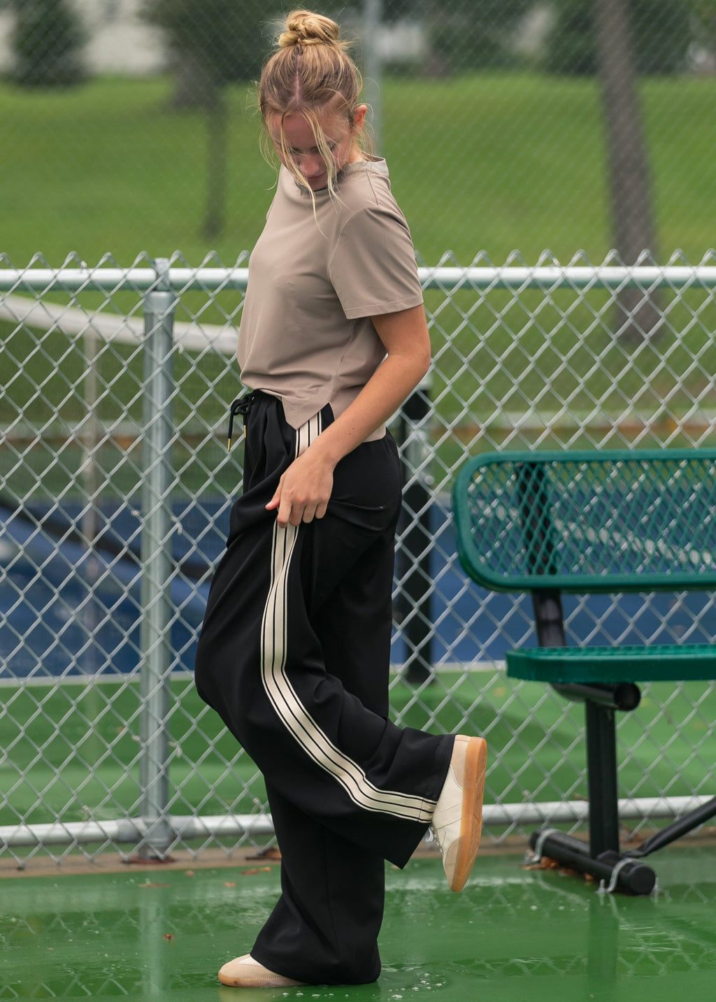 Wide Leg Track Pants