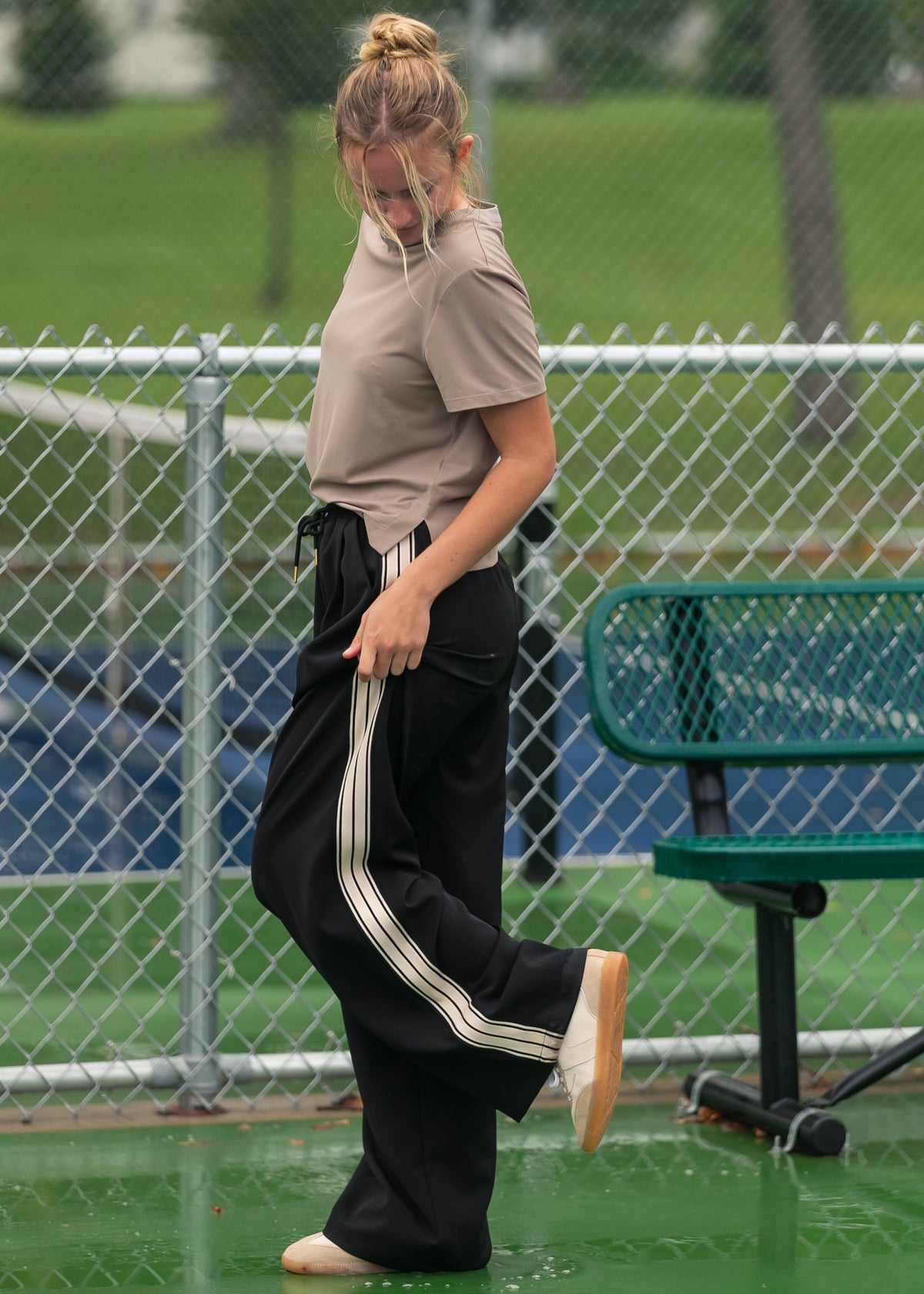 Wide Leg Track Pants