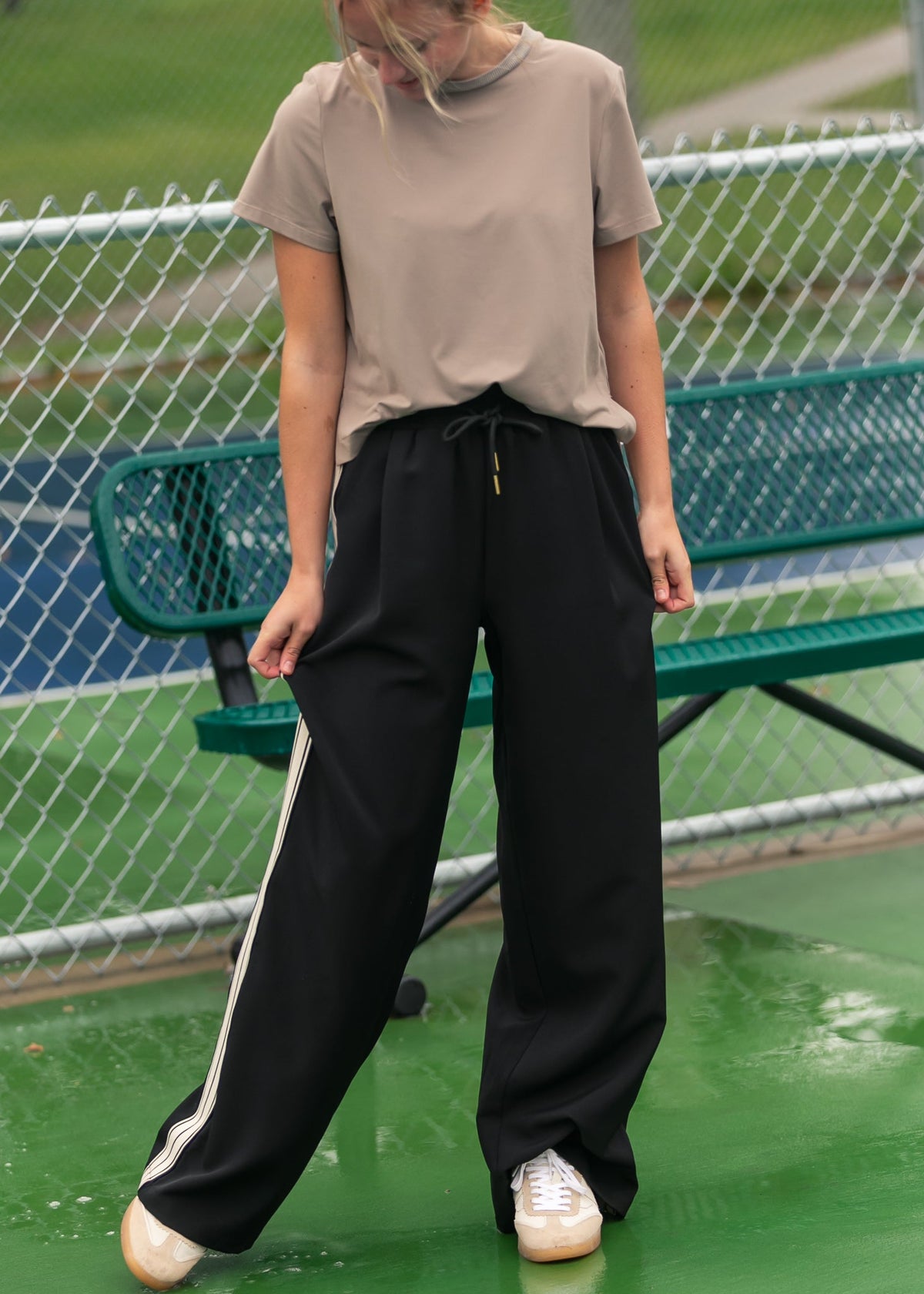 Wide Leg Track Pants